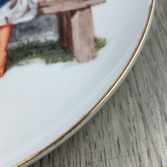Vtg "Bedtime" & "Lighthouse Keeper's Daughter" Norman Rockwell inspired plates - Picture 7 of 9